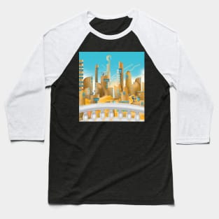 Science Fiction Desert City Baseball T-Shirt